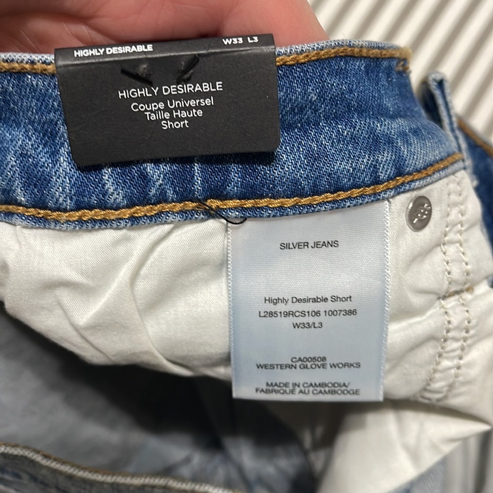 Silver Highly Desirable Universal Fit High Rise Short - Picture 6 of 6